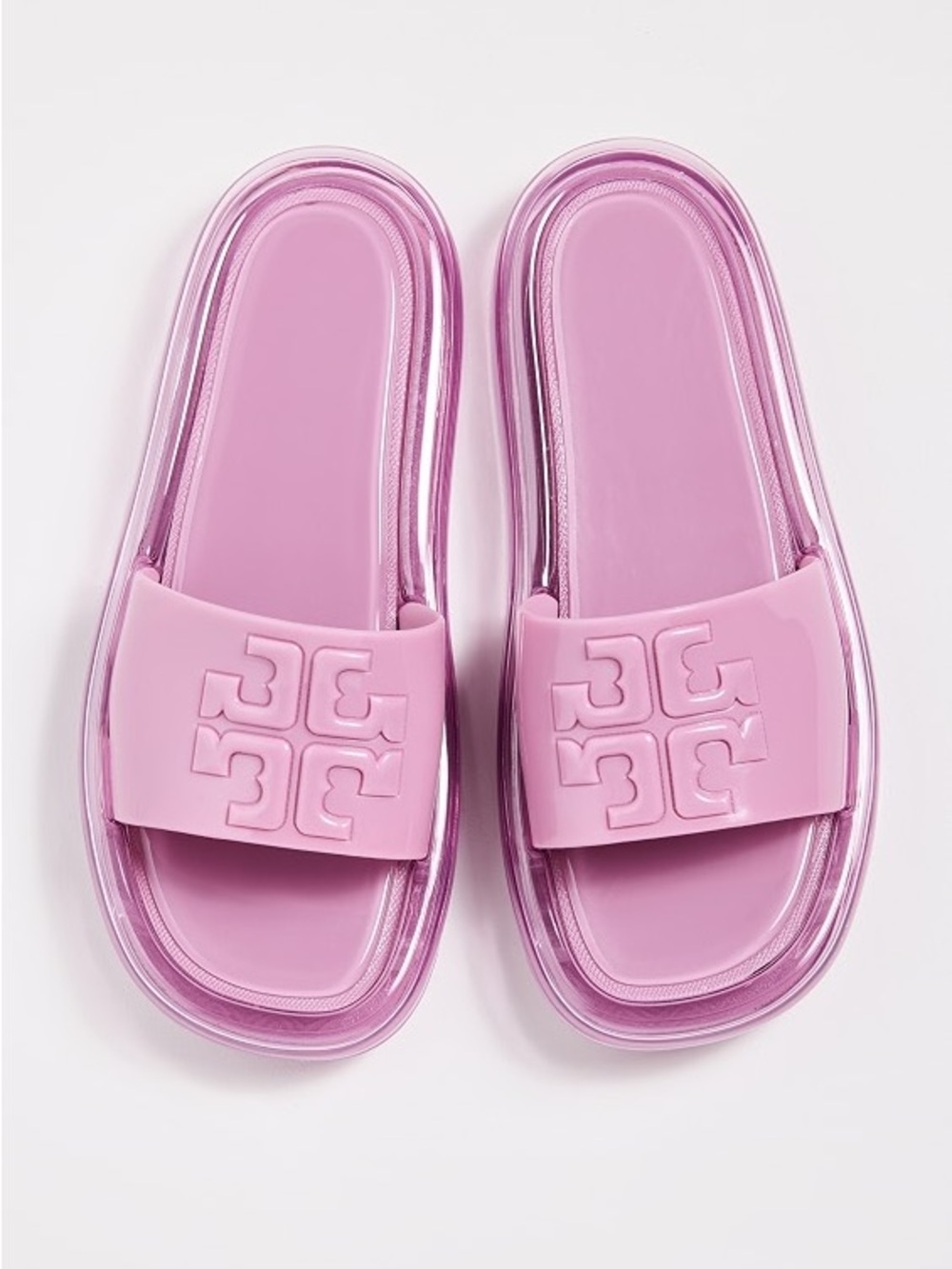 Tory Burch Women's Bubble Jelly cipria slides, size 10